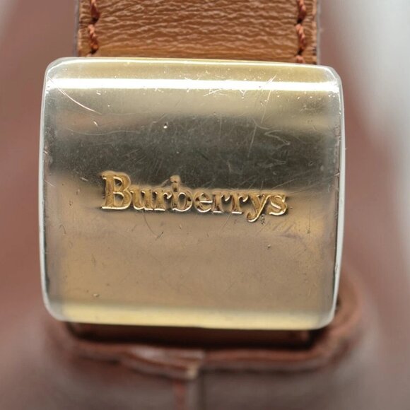 BURBERRY shoulder bag brown leather check authentic - Picture 7 of 16
